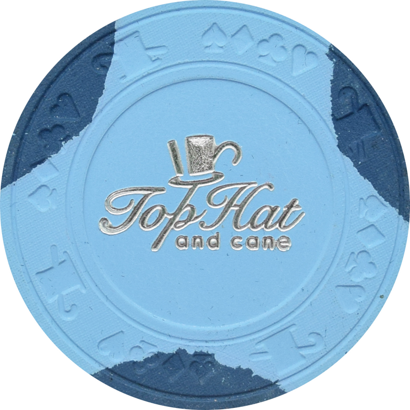 Top Hat and Cane (WTHC) Suits Mold Silver Hot Stamped Blue Chip