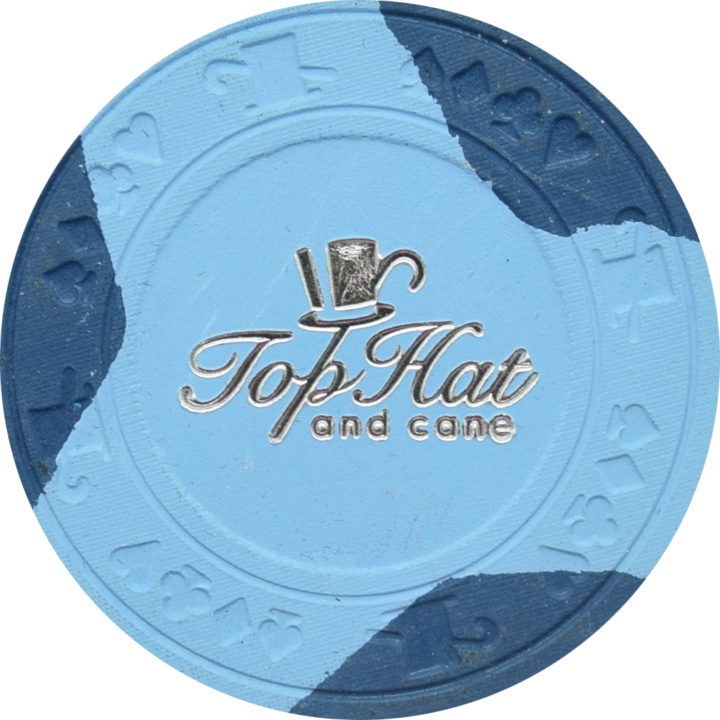 Top Hat and Cane (WTHC) Suits Mold Silver Hot Stamped Blue Chip