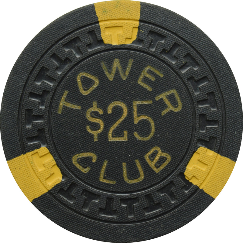 Tower Club Illegal Casino Hot Springs Arkansas $25 Chip