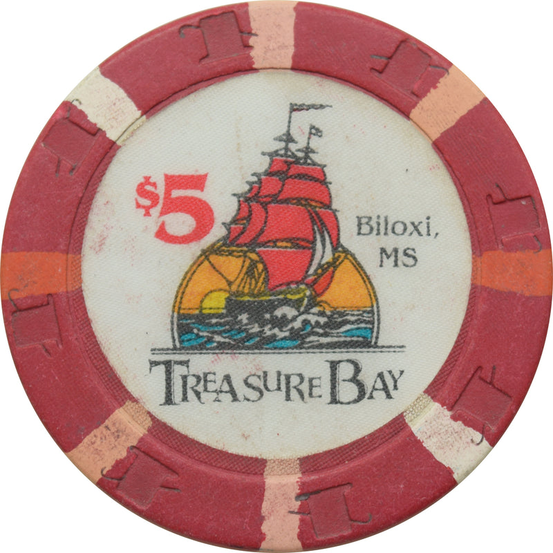 Treasure Bay Casino Biloxi Mississippi $5 Chip