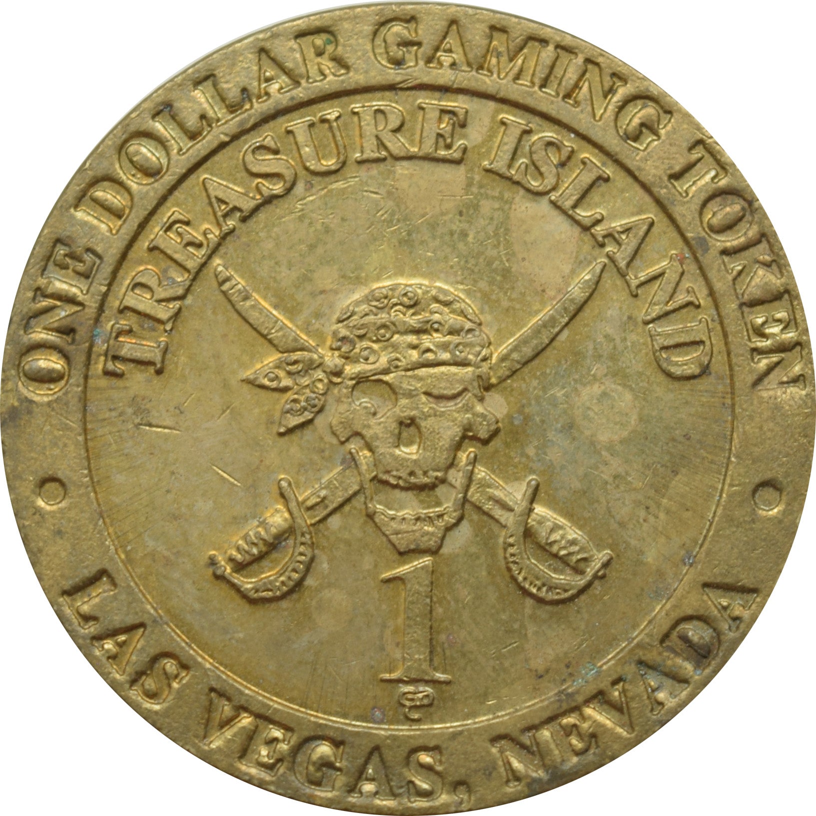 Treasure Island Casino Las Vegas Nevada $1 Token 1993