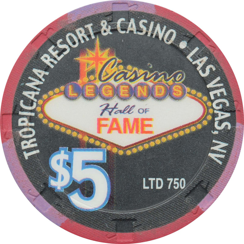 Tropicana Casino Las Vegas Nevada $5 Fires & Implosions Chip 1999