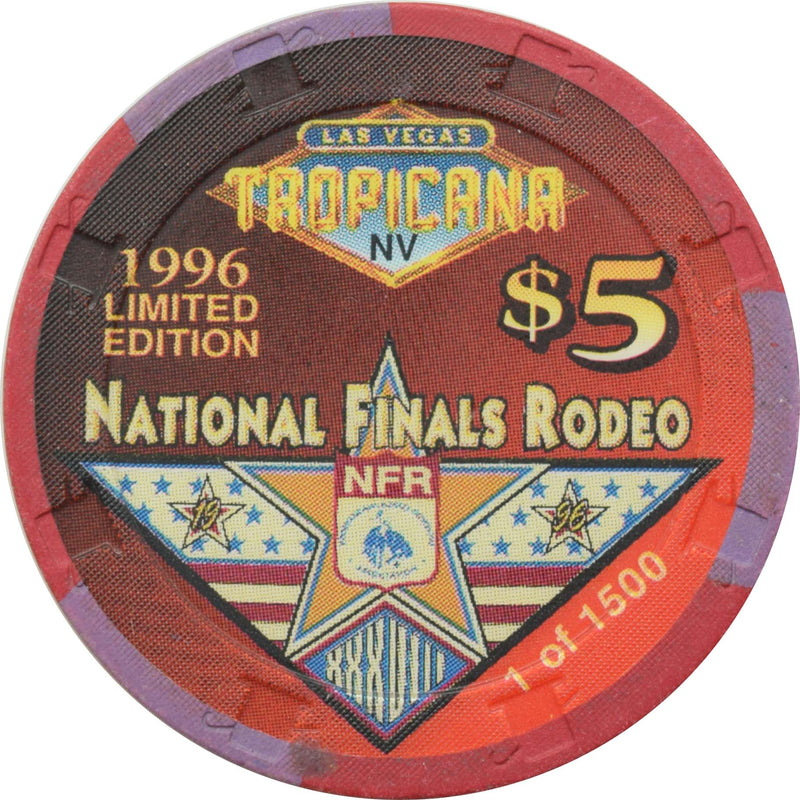 Tropicana Casino Las Vegas Nevada $5 National Finals Rodeo Buckle 1994 Chip