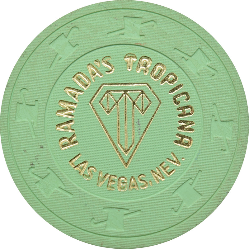 Tropicana Casino Las Vegas Nevada Green NCV Ramada's Chip 1990s