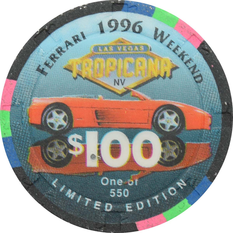 Tropicana Casino Las Vegas Nevada $100 Ferrari Weekend Chip 1996