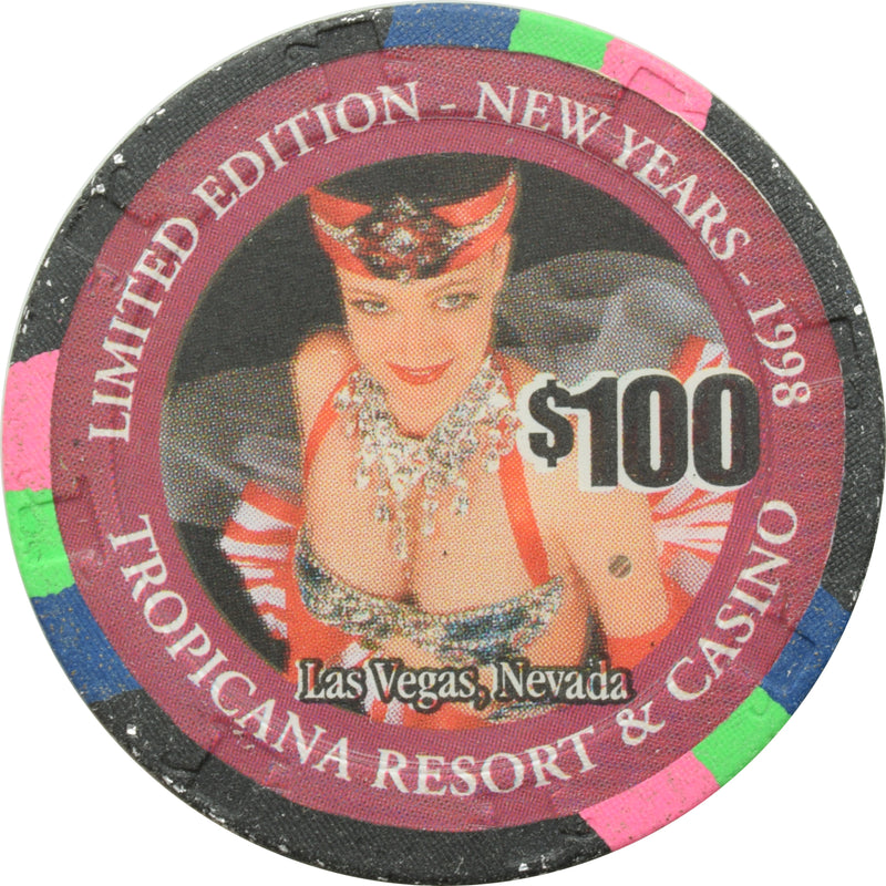 Tropicana Casino Las Vegas Nevada $100 New Years Chip 1998