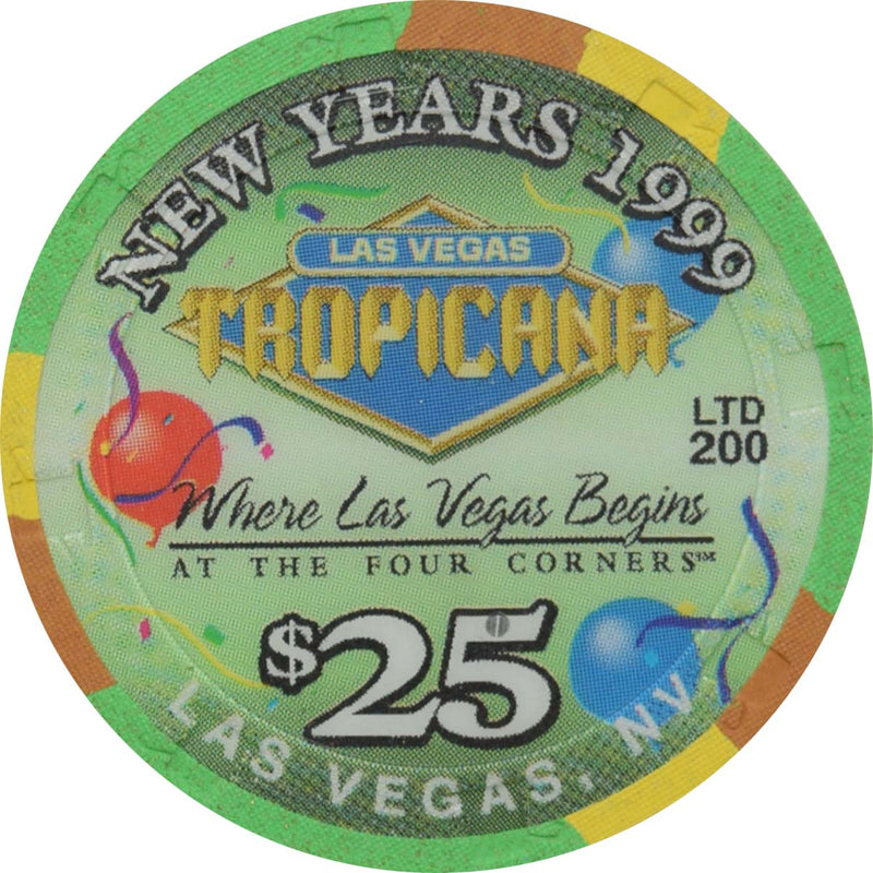 Tropicana Casino Las Vegas Nevada $25 New Years Chip 1999