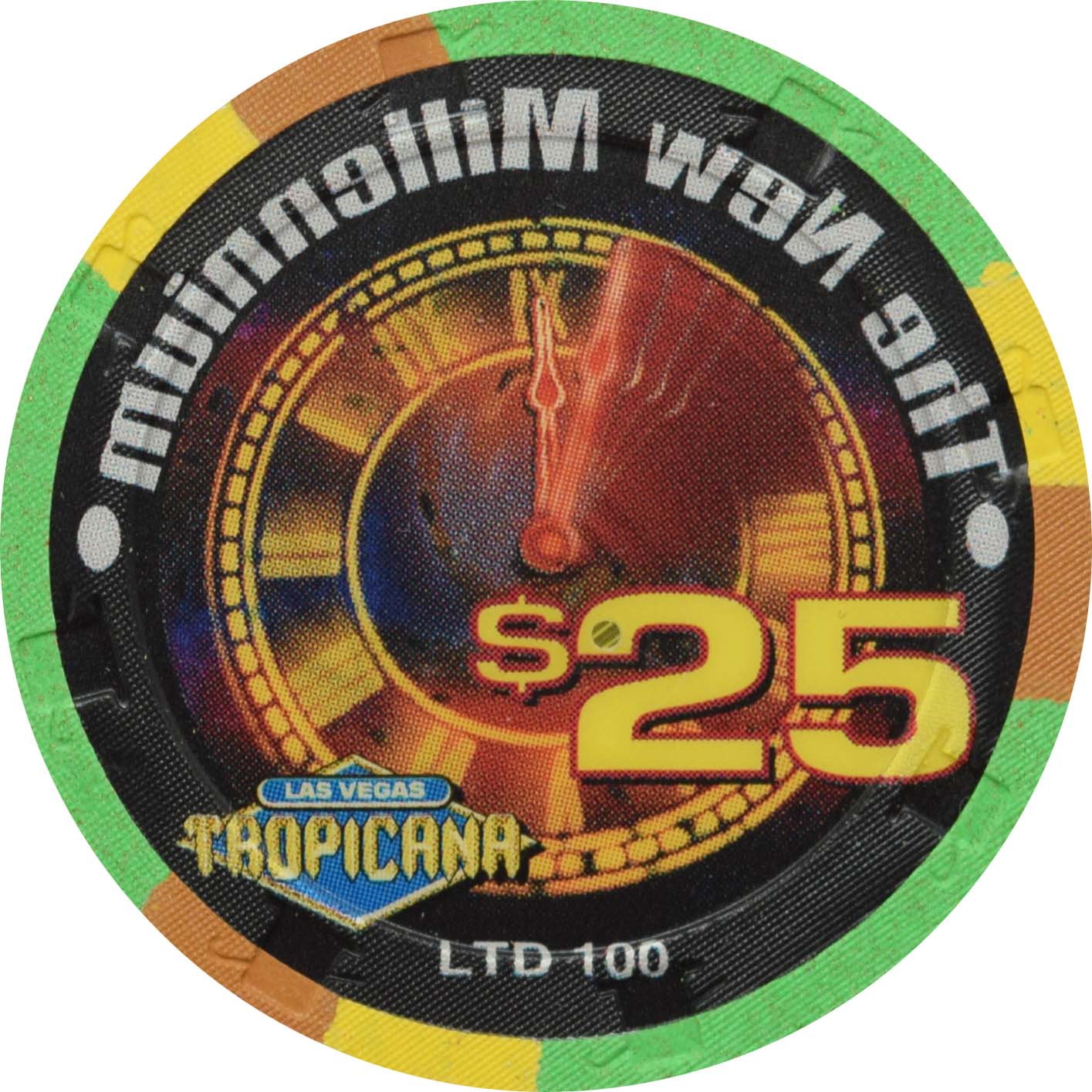 Tropicana Casino Las Vegas Nevada $25 New Millennium Chip 1999