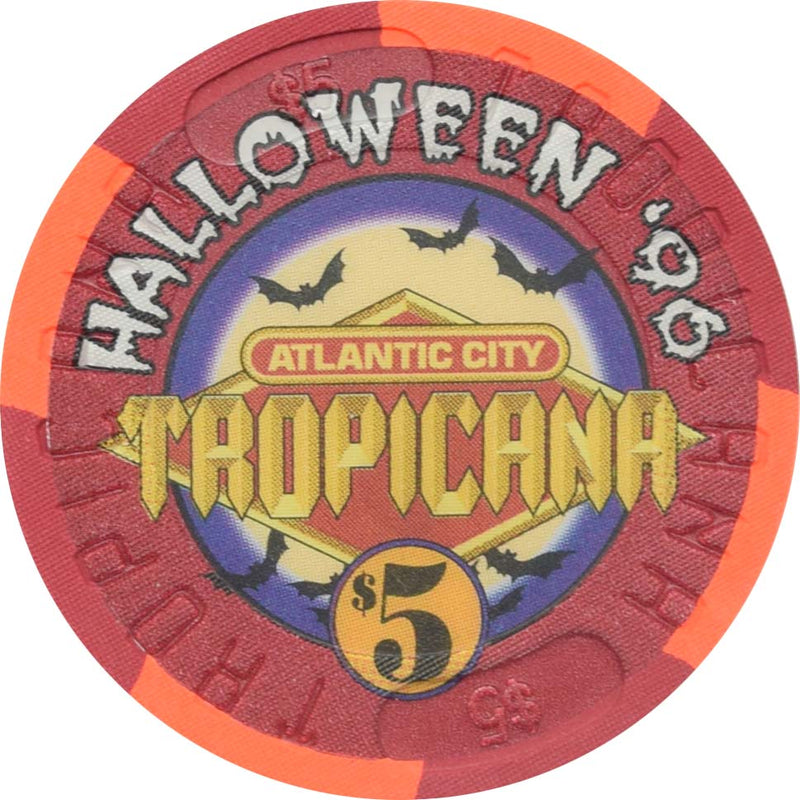 Tropicana Casino Atlantic City New Jersey $5 Frankenstein Halloween Chip 1996