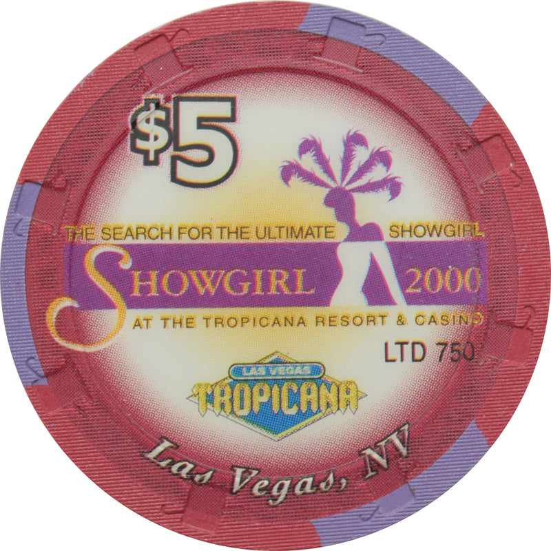 Tropicana Casino Las Vegas Nevada $5 Ultimate Showgirl May Emma Chip 2000