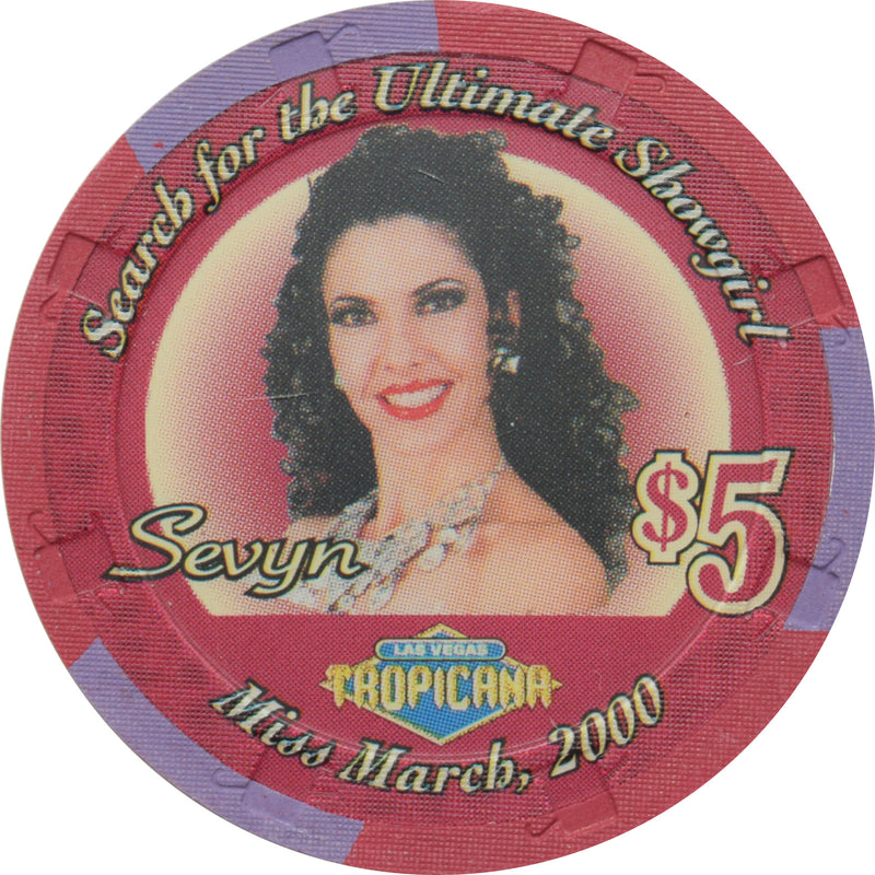 Tropicana Casino Las Vegas Nevada $5 Ultimate Showgirl March Sevyn Chip 2000