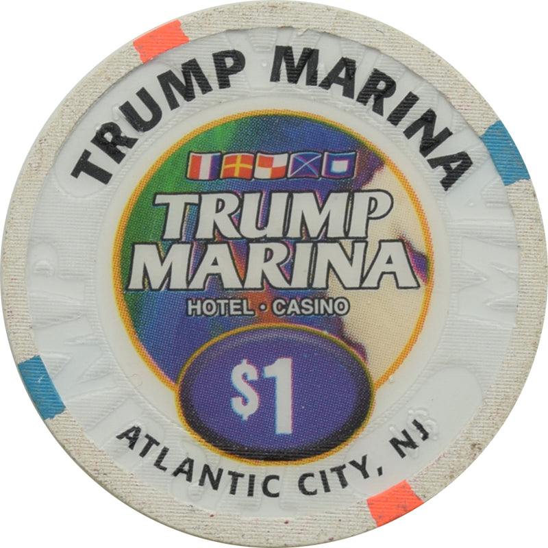 Trump Marina Casino $1 Chip Atlantic City New Jersey