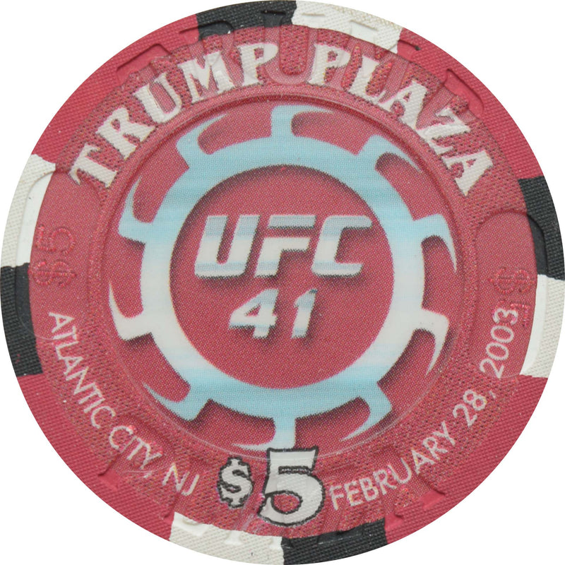 Trump Plaza Casino $5 Chip Atlantic City New Jersey Tank's Back! UFC 41