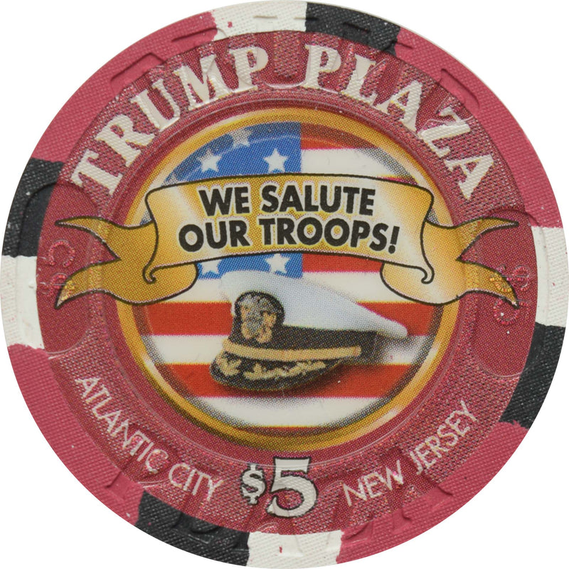 Trump Plaza Casino $5 Chip Atlantic City New Jersey Veteran's Day Marine Corps 2005