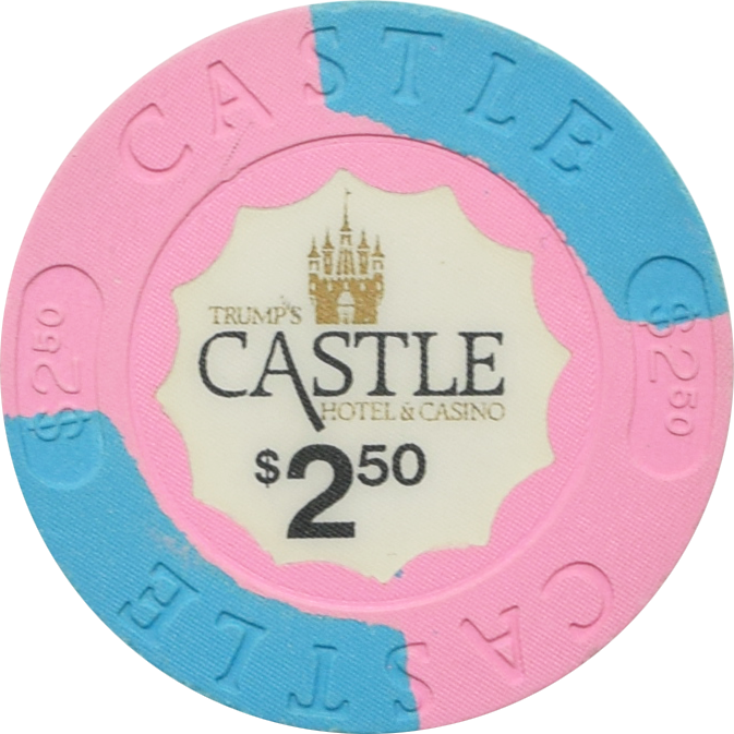 Trump's Castle Casino Atlantic City New Jersey $2.50 (2 Blue) Chip