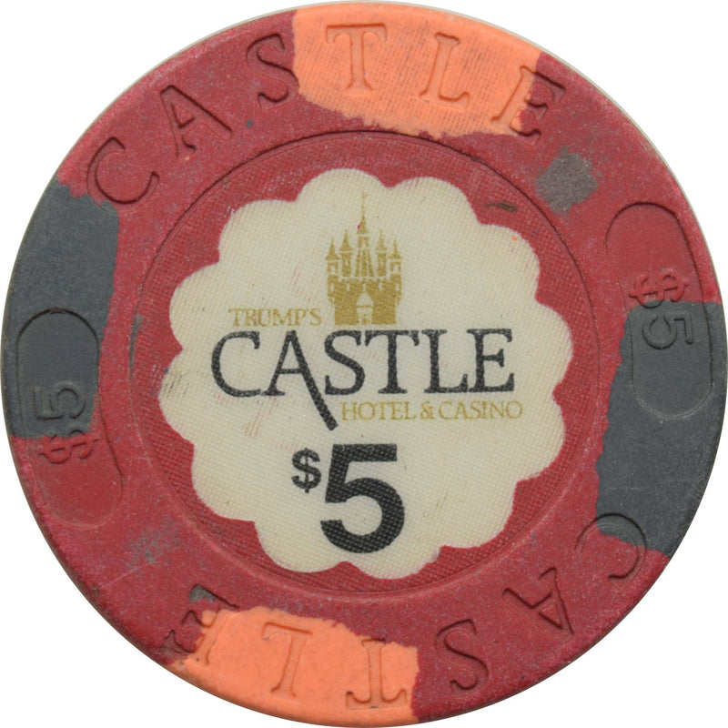 Trump's Castle Casino $5 Paulson Chip Atlantic City New Jersey