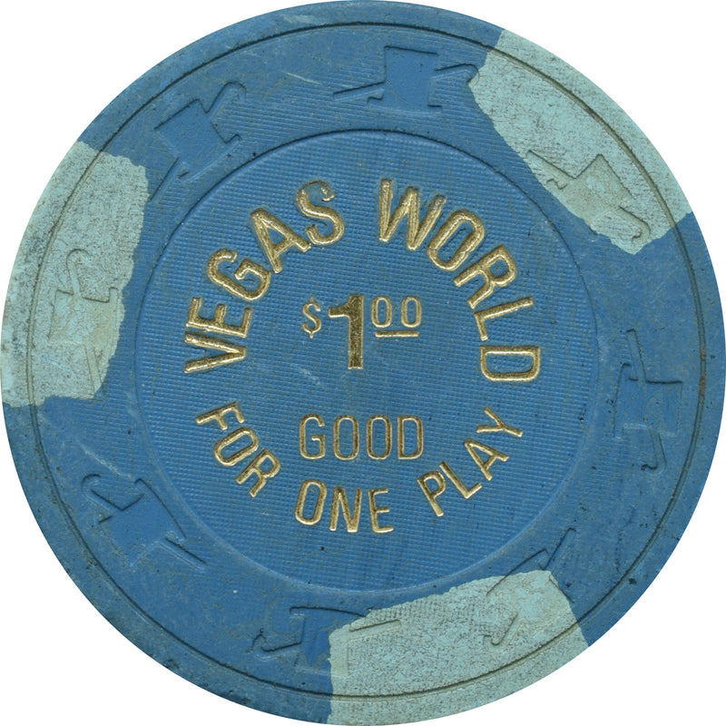 Vegas World Casino Las Vegas Nevada $1 NCV Chip 1980s