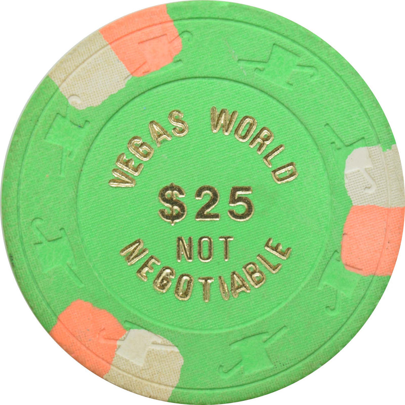 Vegas World Casino Las Vegas Nevada $25 Not Negotiable Chip 1980s