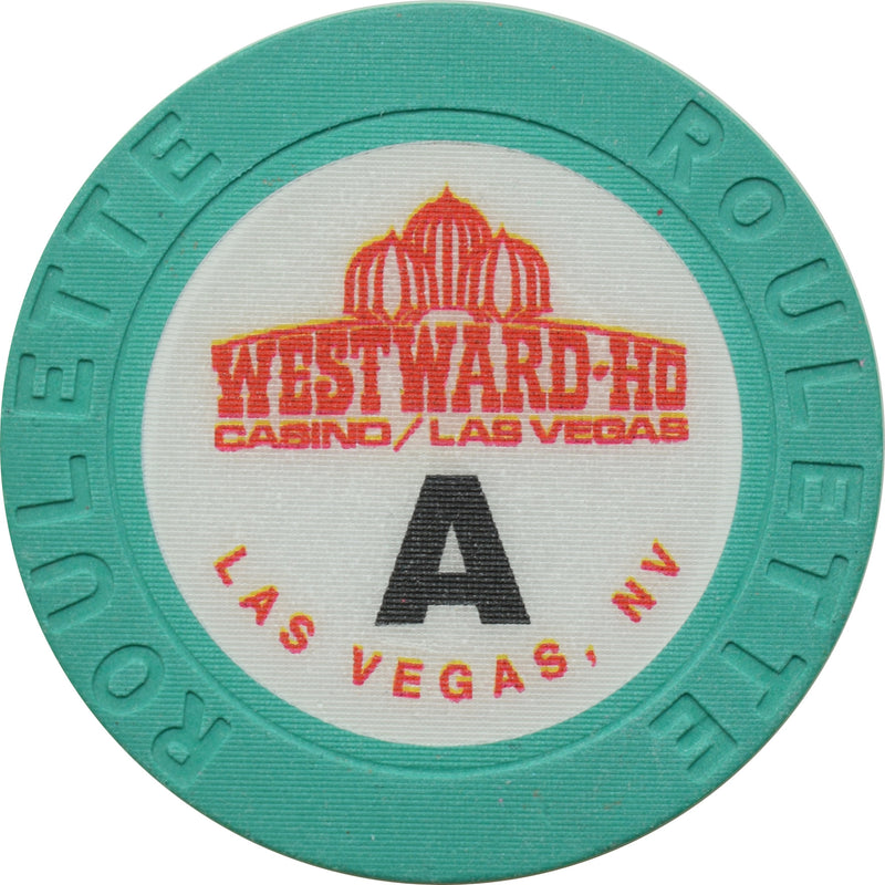 Westward Ho Casino Las Vegas Nevada Green Roulette A Chip 1998