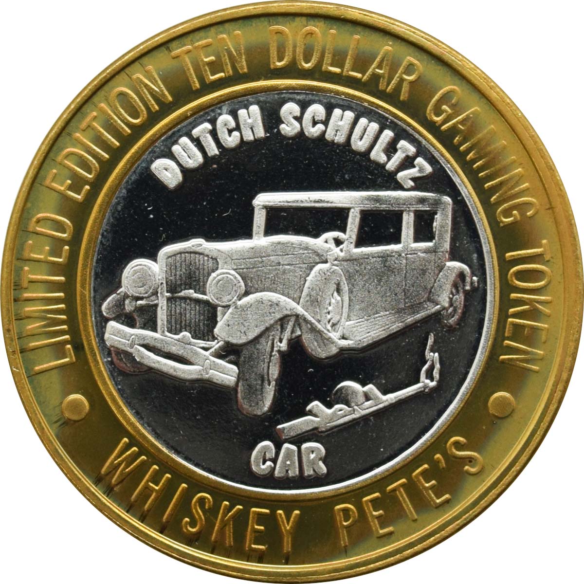 Whiskey Pete's Casino Primm Nevada "Dutch Schultz Car" $10 Silver Strike .999 Fine Silver 1999