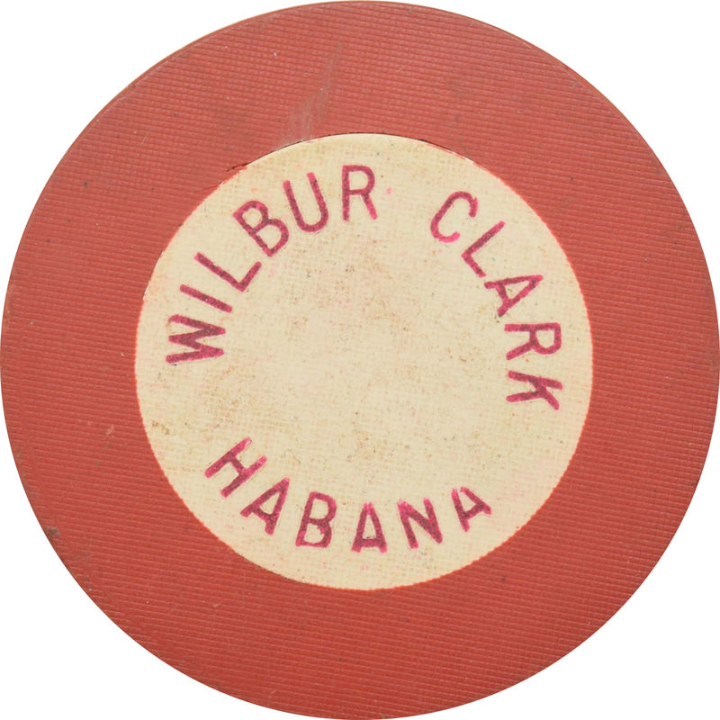 Wilbur Clark's Casino Havana Cuba Red C&S Roulette Chip