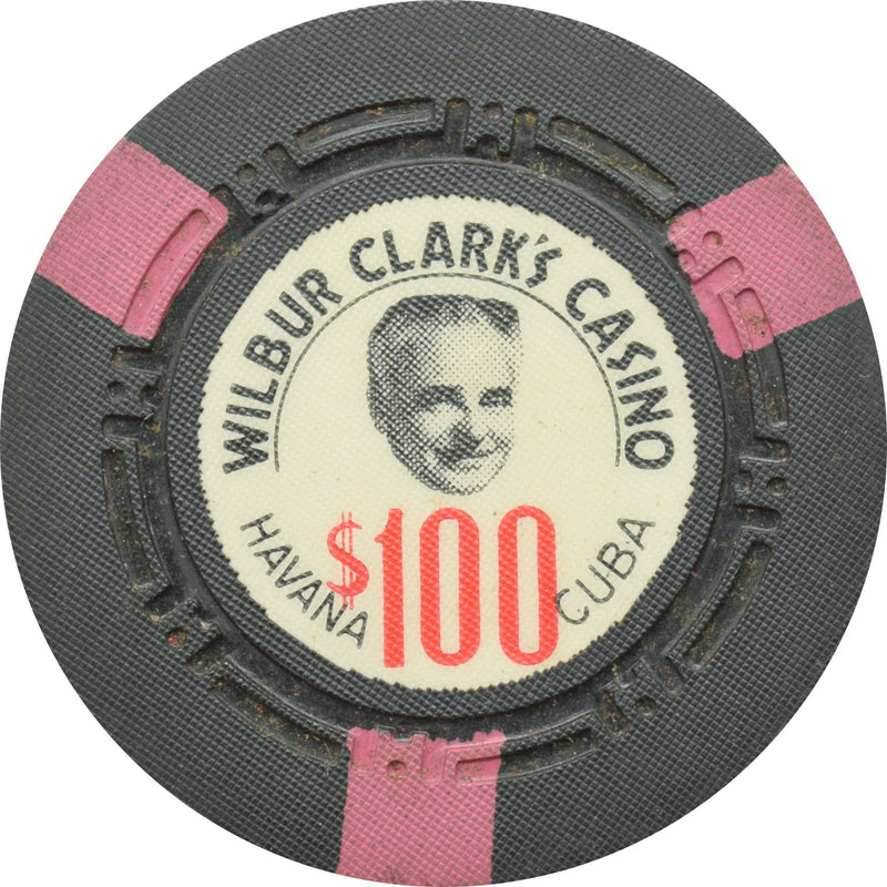 Wilbur Clark's Casino Havana Cuba $100 Chip