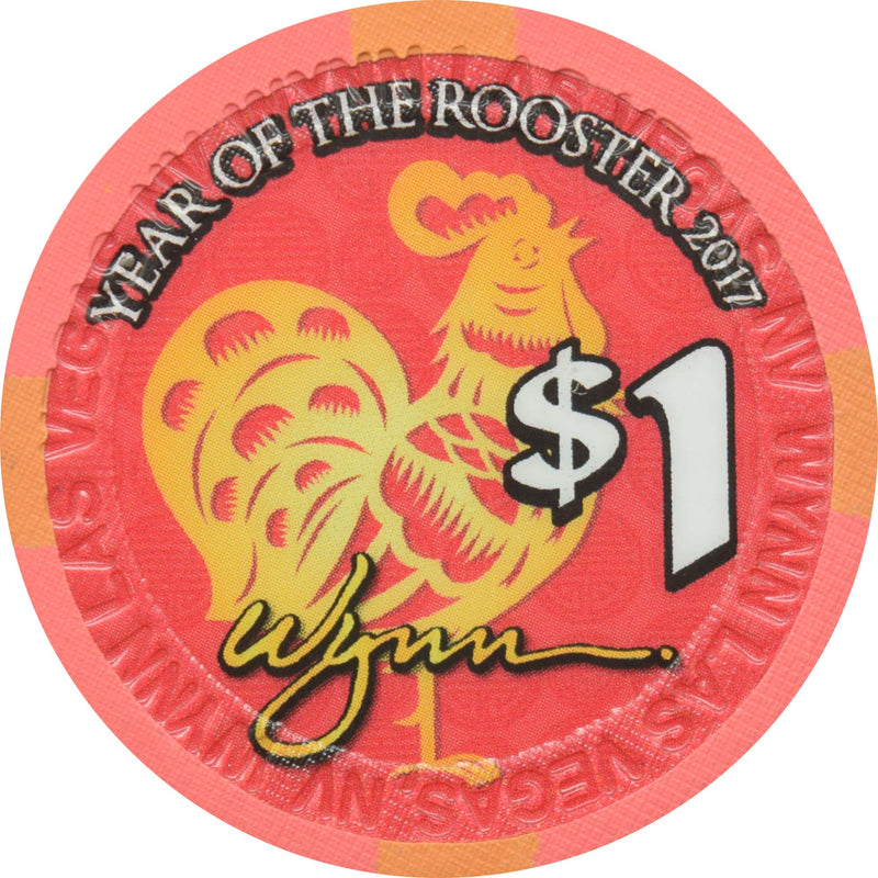 Wynn Casino Las Vegas Nevada $1 Year of the Rooster Chip 2017