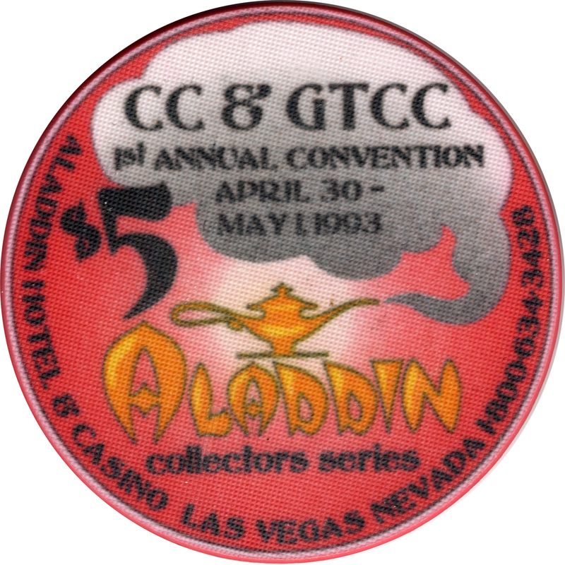 Aladdin Casino Las Vegas Nevada $5 CCGTCC 1st Convention Chip 1993