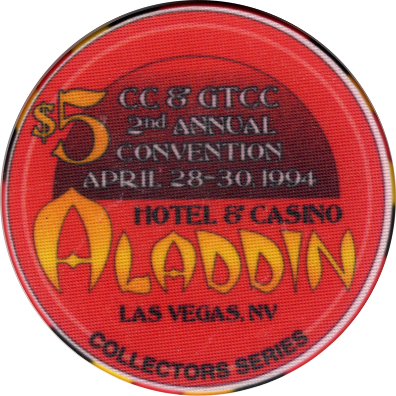 Aladdin Casino Las Vegas Nevada $5 CCGTCC 2nd Convention Chip 1994