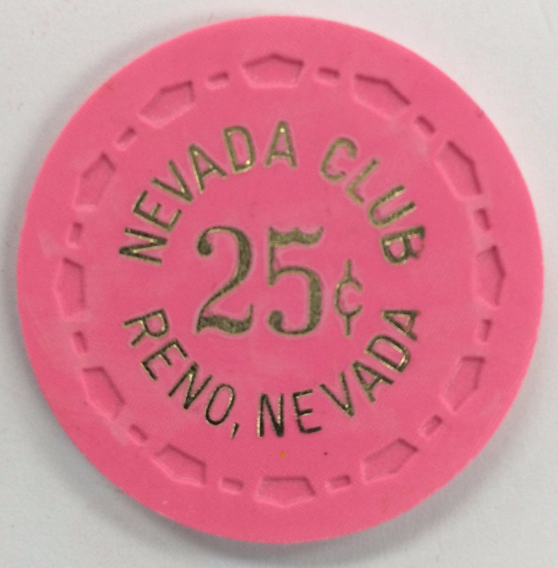 Nevada Club 25cent (pink) chip - Spinettis Gaming