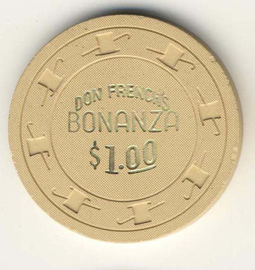 Bonanza, Don French's Casino $1 Beige Chip - Spinettis Gaming - 2