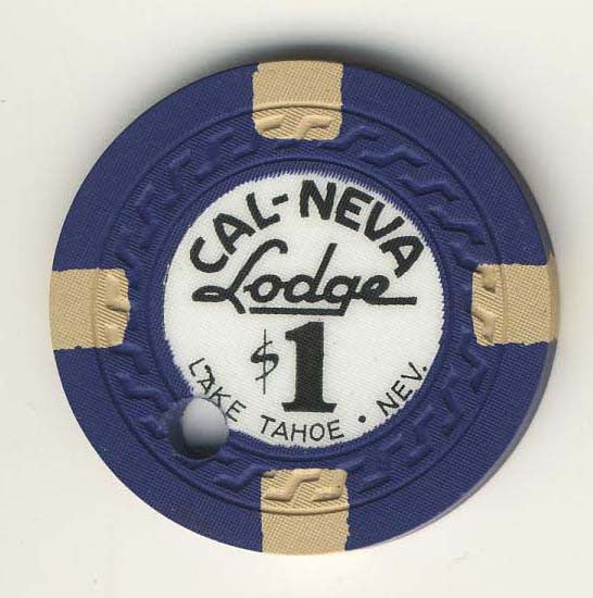 Cal-Neva Lodge Lake Tahoe $1 (canceled navy) - Spinettis Gaming - 1