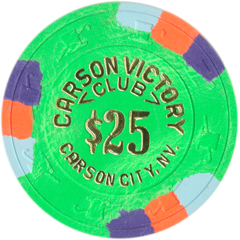 Carson Victory Club Casino Carson City Nevada $25 Chip 1980s