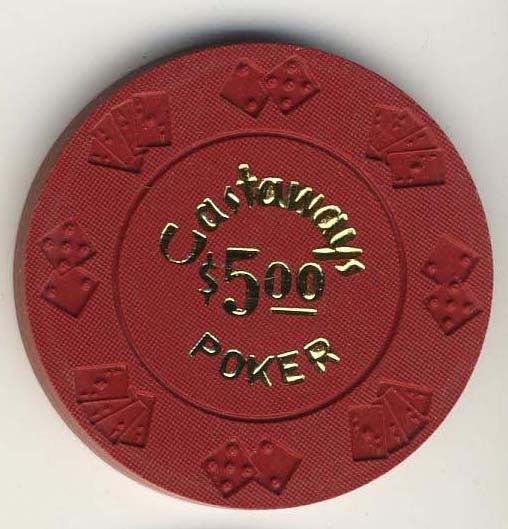 Castaways Casino (dk red) Chip - Spinettis Gaming - 2