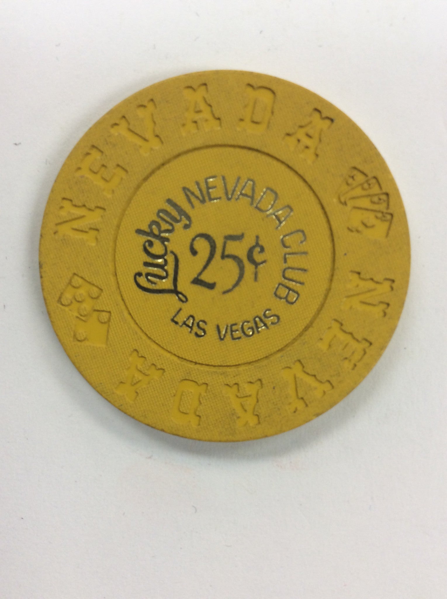 Lucky Nevada Club 25cent chip - Spinettis Gaming