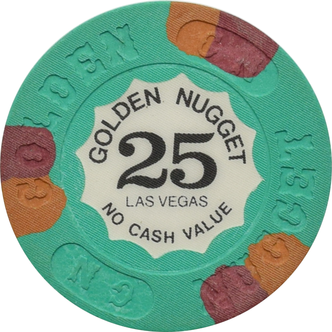 Golden Nugget Casino Las Vegas Nevada $25 NCV Chip 1989