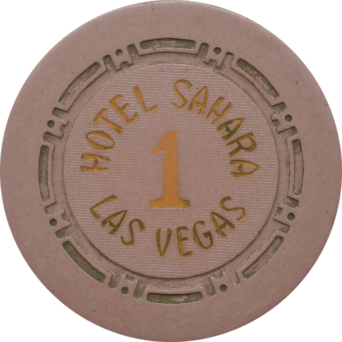 Sahara Casino Las Vegas Nevada Lavender Roulette 1 Chip 1950s