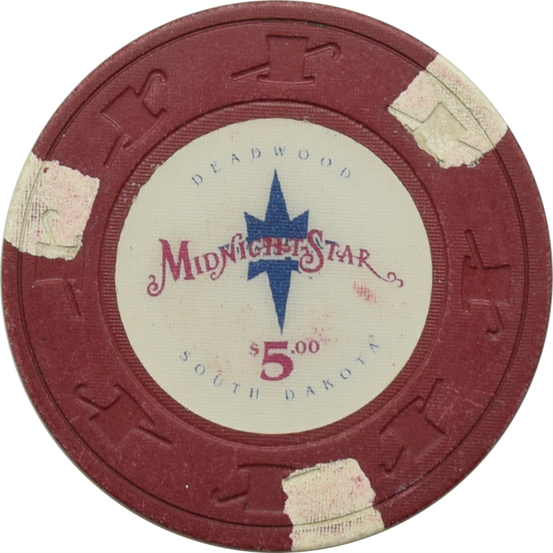 Midnight Star Casino Deadwood South Dakota $5 Chip