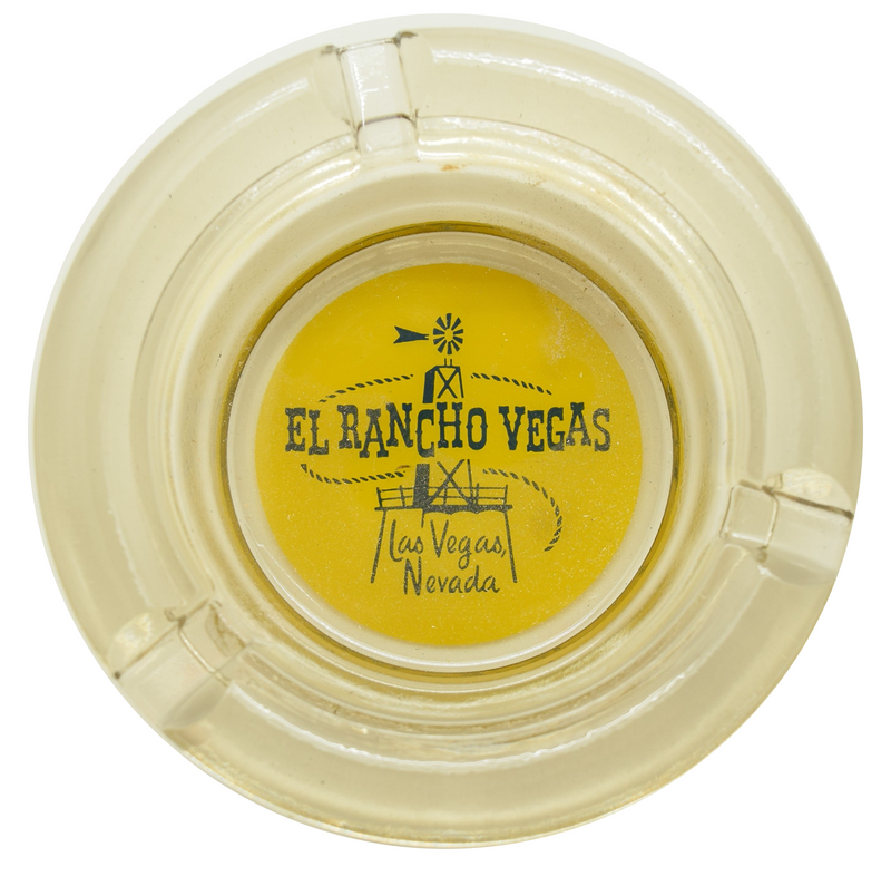 El Rancho Vegas Casino Las Vegas Nevada Gold Colored Logo Vintage Ashtray