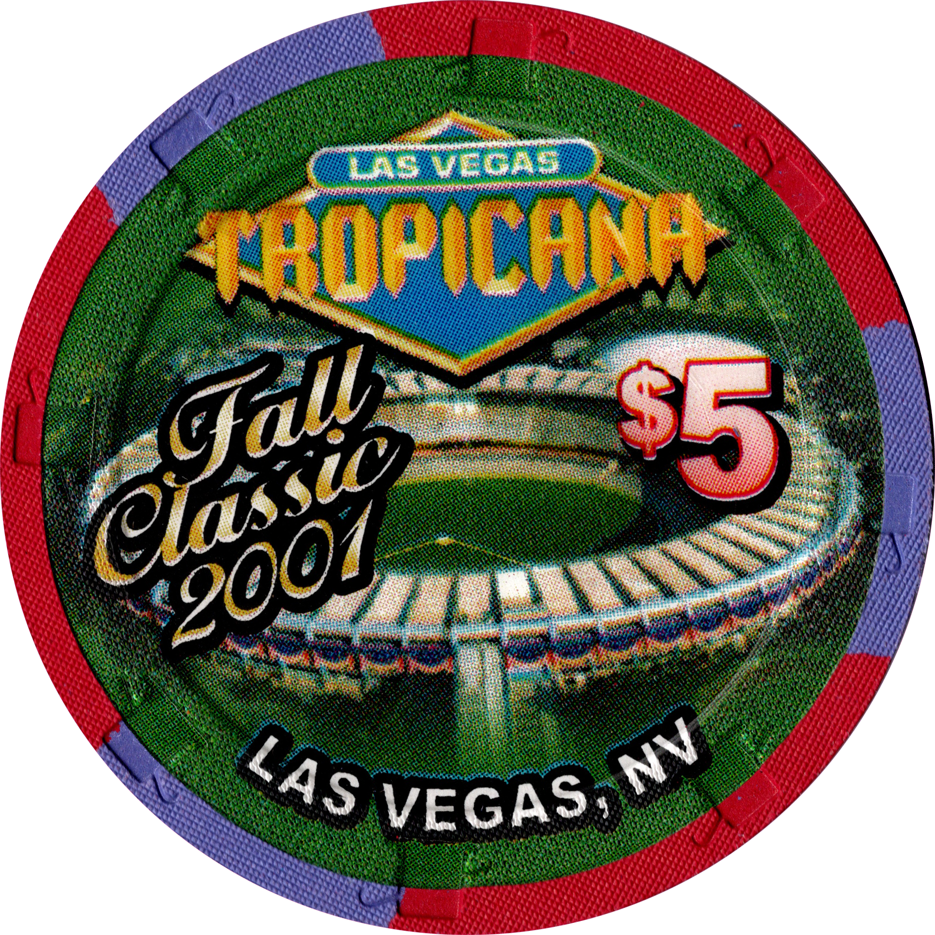 Tropicana Casino Las Vegas Nevada $5 Fall Classic 2001 Chip