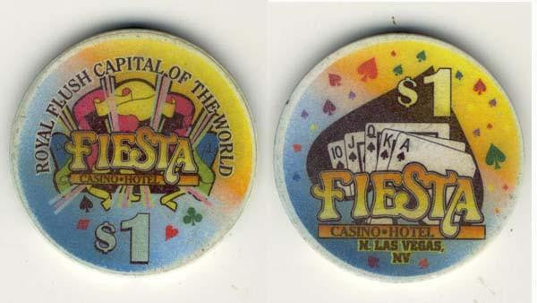 Fiesta Casino North Las Vegas Nevada $1 Chip 4 Different Suits 1998