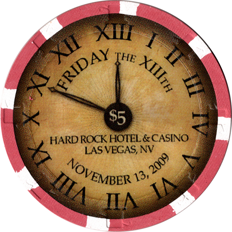 Hard Rock Casino Las Vegas Nevada $5 Friday the 13th Chip 2009