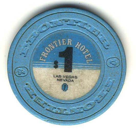 Frontier Hotel $1 (blue 1980) chip - Spinettis Gaming - 1