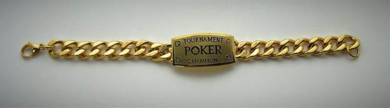 Gold Tournament Poker Champion Link Bracelet - Great Prize For Your Tournaments