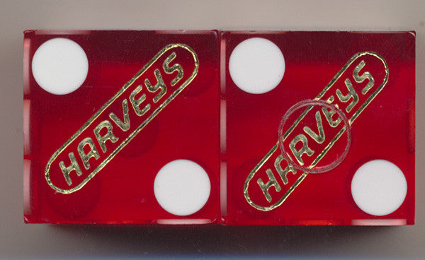 Harveys Lake Tahoe Used Casino Dice, Pair - Spinettis Gaming - 1