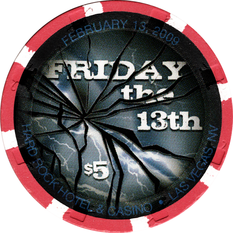 Hard Rock Casino Las Vegas Nevada $5 Friday the 13th Chip 2009