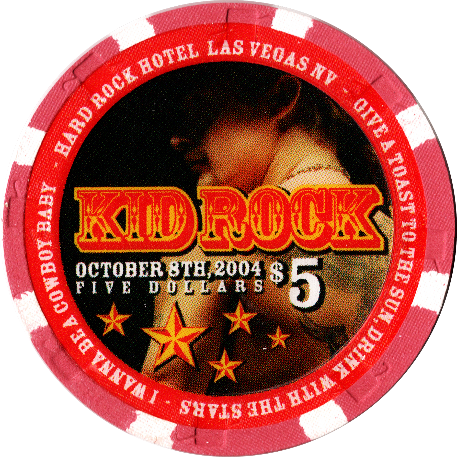 Hard Rock Casino Las Vegas Nevada $5 Kid Rock Chip