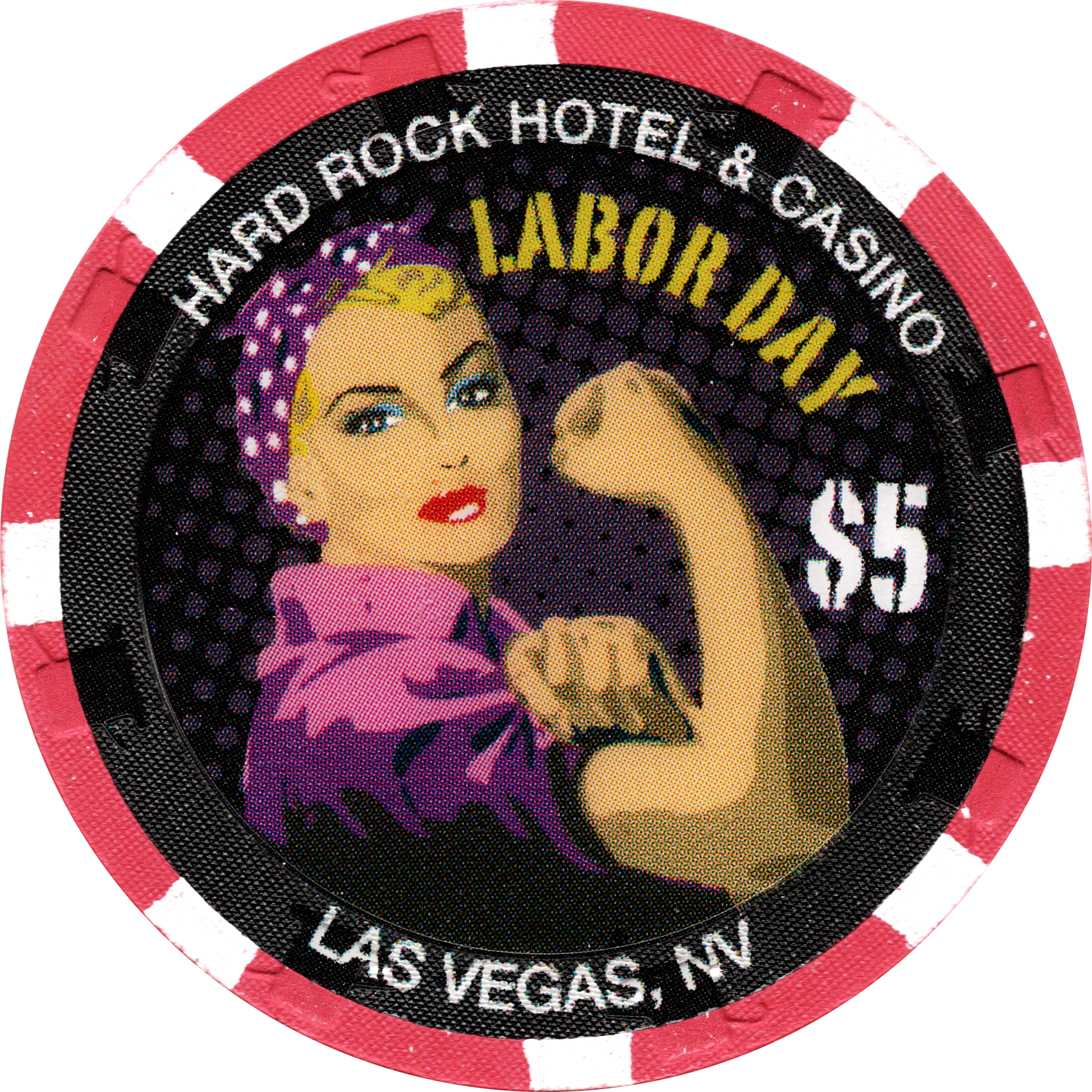 Hard Rock Casino Las Vegas Nevada $5 Labor Day Chip