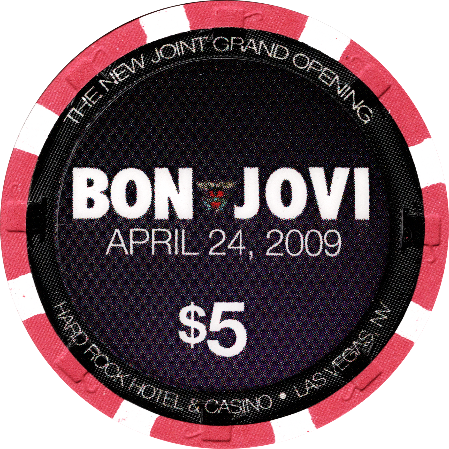 Hard Rock Casino Las Vegas Nevada $5 Bon Jovi The Joint Chip 2009