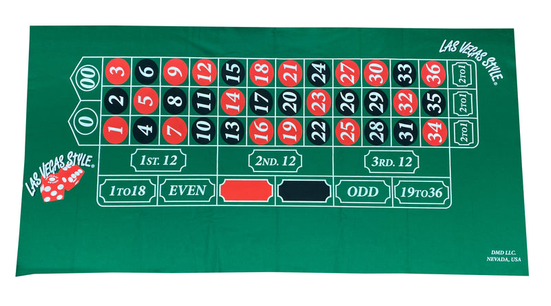 Roulette Felt Layout for Home Use